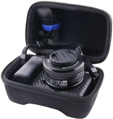 EVA Camera Lens Storage Case antiurto Coral Fleece Lining Debossing Logo