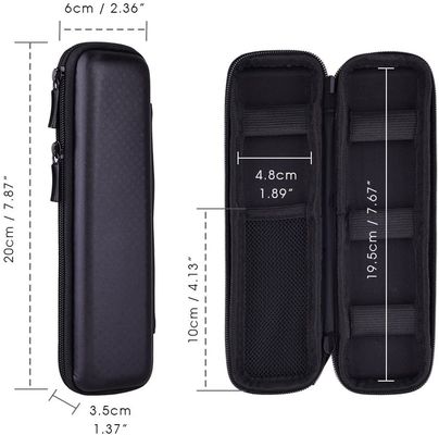Cuoio nero dell'unità di elaborazione del poliestere di 3D EVA Hard Case Pencil Pouch 1800D