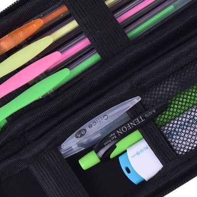 Cuoio nero dell'unità di elaborazione del poliestere di 3D EVA Hard Case Pencil Pouch 1800D