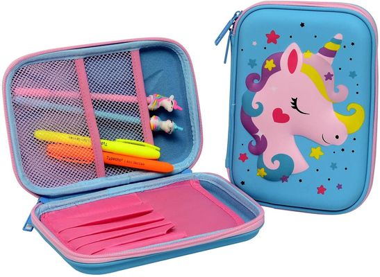 Logo di goffratura impermeabile di 3D Unicorn EVA Pencil Case Pantone Color