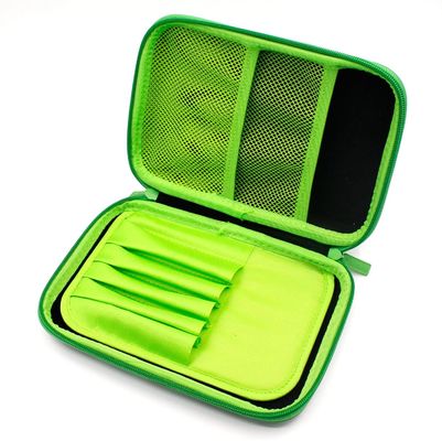Rivestimento verde fluorescente del tessuto di capacità di EVA Stylish Pencil Case Big