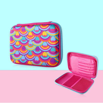 Cassa per matite EVA personalizzata Portable Zipper Design Lightweight Durable Reusable Eco Friendly Stationery Storage Bag per bambini e studenti