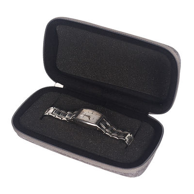 Singola chiusura lampo di lusso di cuoio portatile di EVA Watch Case 14.5*8*6 cm