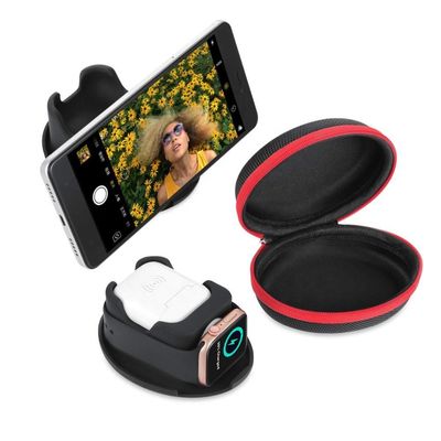 Unità di elaborazione portatile EVA Watch Case Crush Proof di cuoio per Apple Airpods
