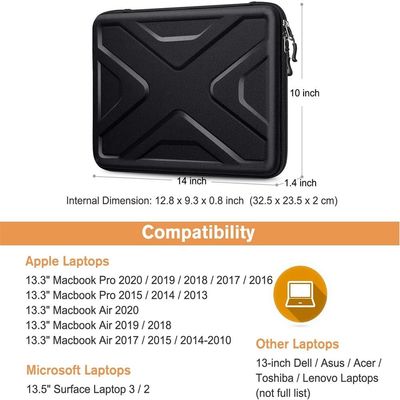 Cassa a manica dura per portatile da 13 pollici impermeabile a scosse protettivo per portatile Computer Cover Sacchetto per MacBook da 13,3&quot;