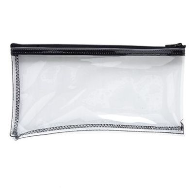 Sacchetti bancari trasparenti in PVC con cerniera Sacchetti di deposito impermeabili Disponibili in taglia personalizzata per assegni bancari Carte d'identità e magazzino di articoli di ufficio