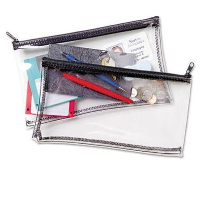 Sacchetti bancari trasparenti in PVC con cerniera Sacchetti di deposito impermeabili Disponibili in taglia personalizzata per assegni bancari Carte d'identità e magazzino di articoli di ufficio