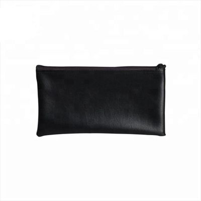 Sacchetti di banca con cerniera durevole realizzati in pelle PVC materiale PU trasparente vinile stratificato impermeabile Dimensioni personalizzate con stampa del logo