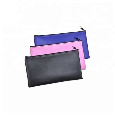 Sacchetti di banca con cerniera durevole realizzati in pelle PVC materiale PU trasparente vinile stratificato impermeabile Dimensioni personalizzate con stampa del logo