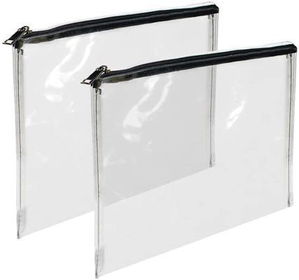 Borse bancarie con cerniera in PVC trasparente durevole 12x87 pollici Opzioni di stampa e progettazione del logo personalizzato
