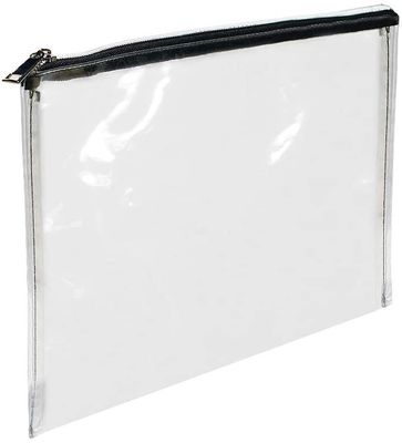 Borse bancarie con cerniera in PVC trasparente durevole 12x87 pollici Opzioni di stampa e progettazione del logo personalizzato