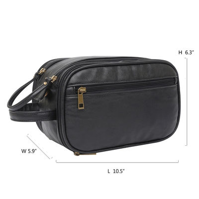Vendite calde Maschi Toiletry Kits impermeabile PU Materiale di cuoio Viaggio borsa a cerniera