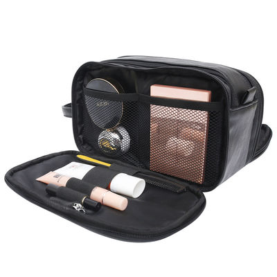Vendite calde Maschi Toiletry Kits impermeabile PU Materiale di cuoio Viaggio borsa a cerniera