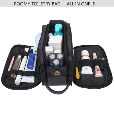 Viaggio impermeabile Mesh Bags di colori dell'unità di elaborazione dell'articolo da toeletta della borsa di cuoio nera del lavaggio