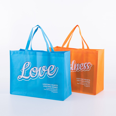 La borsa riciclata di Tote Non Woven Fabric Shopping ha personalizzato riutilizzabile con il logo