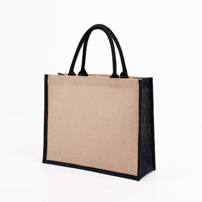 Rivestimento del PE di Tote Bags della drogheria di acquisto della iuta della tela da imballaggio della laminazione riutilizzabile