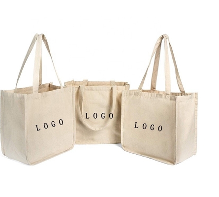 Borsa di drogheria naturale piana di compera del cotone Tote Bag promozionale