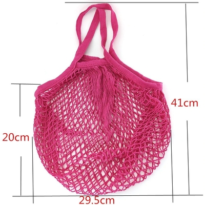 Cotone lavabile riutilizzabile Mesh String Short Handle delle borse di drogheria dell'ortaggio da frutto
