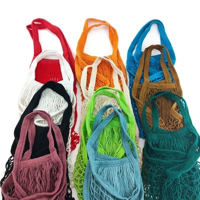 Cotone lavabile riutilizzabile Mesh String Short Handle delle borse di drogheria dell'ortaggio da frutto