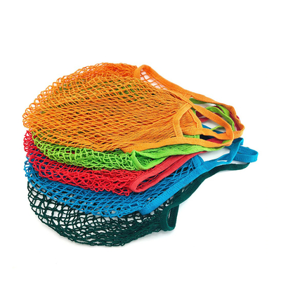 Cotone lavabile riutilizzabile Mesh String Short Handle delle borse di drogheria dell'ortaggio da frutto