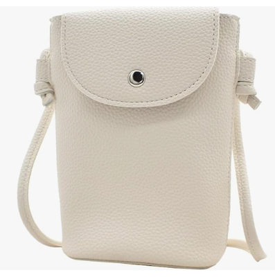 Borsa per cellulari in cuoio in PU Borsa per spalla piccola con cintura regolabile Borsa per cellulari a corpo crociato, borsa da concerto, cuoio in PU morbido, cucitura ordinata, chiusura del pulsante, borsa per telefono, chiavi, carte e lucente